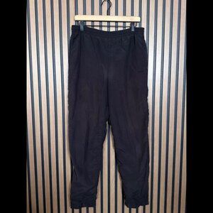 Prince Track Pants Small Womens Black High Rise Joggers Lined Elastic Waist